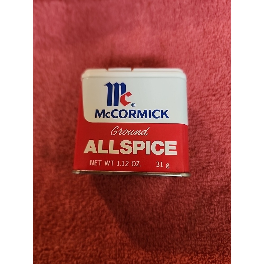 Vintage Spice Tin 1977 McCormick Ground Allspice‎ Empty